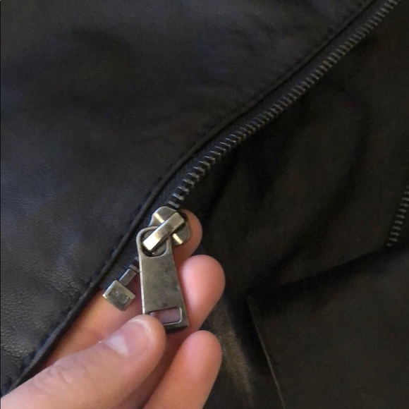 Aqua Black real Leather Jacket XS - Picture 15 of 16